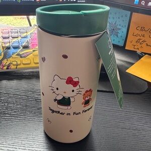 Starbucks Hello Kitty Travel Mug - Green and White